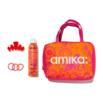 amika x TELETIES necessities set | 3 pc hair ties, clip, essentials bag + perk up plus