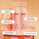 detox set | reset clarifying gel shampoo, cooling gel conditioner + pink charcoal scalp cleansing oil - Image 2